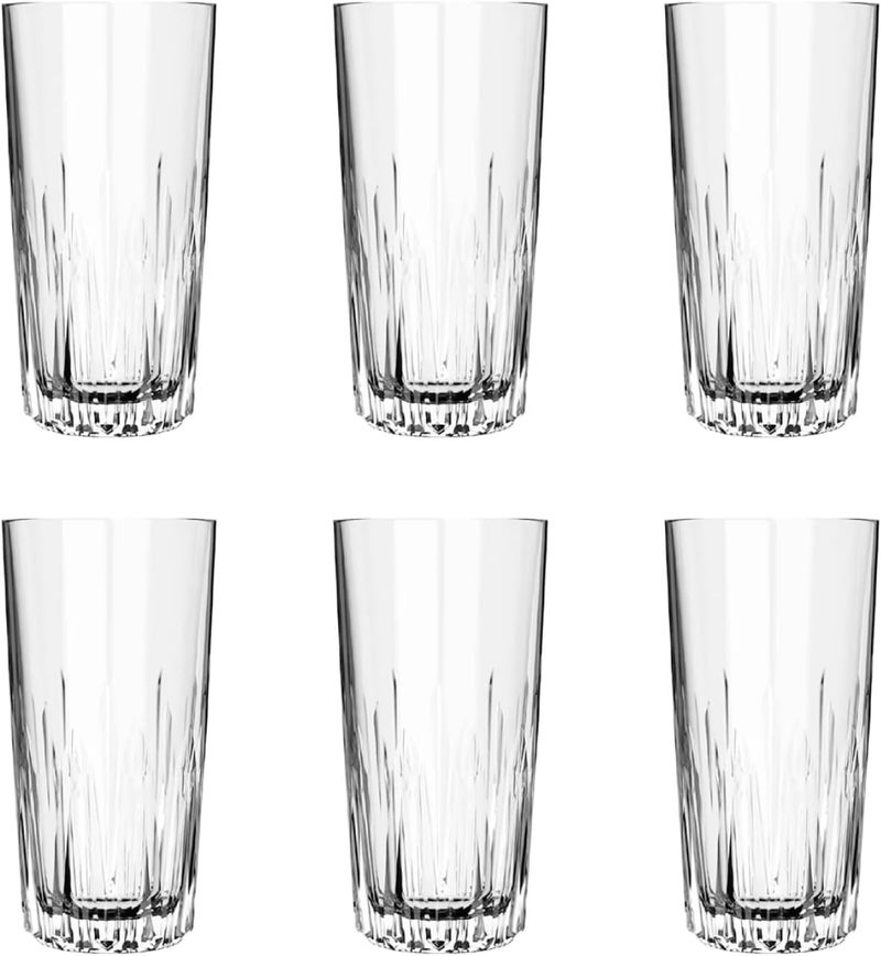 Lucaris Pavilion Dazzle Highball Glass Set - 350ml, Premium Crystal, Set of 6 - Image 2